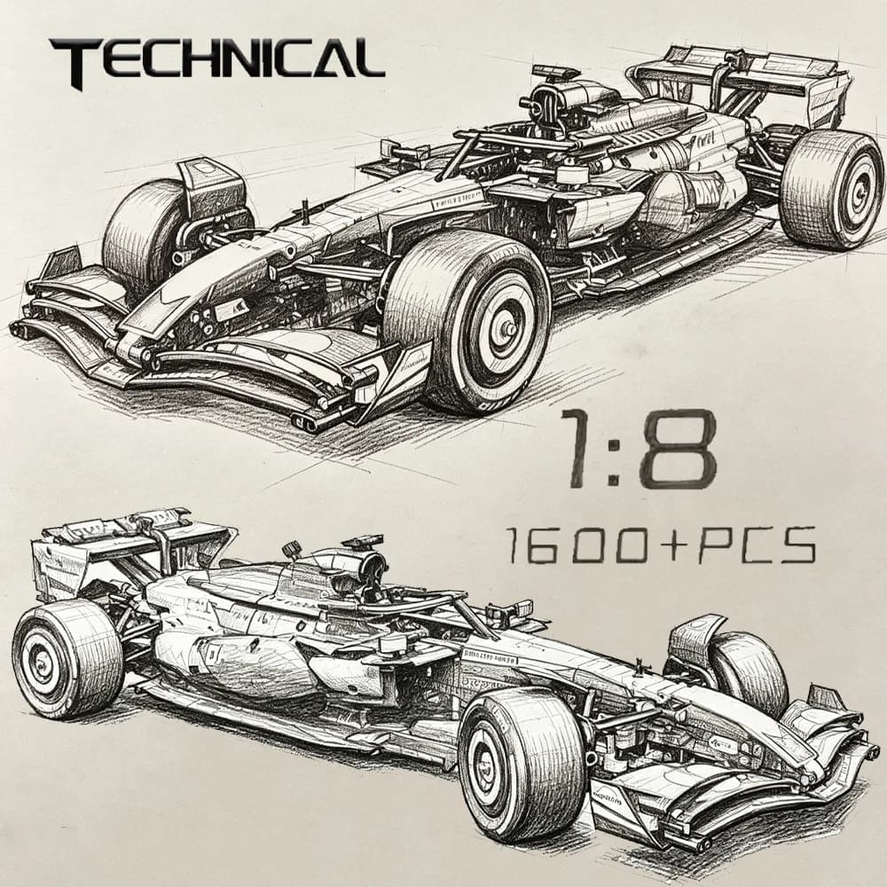 NEW Technical Classic Performance 1675Pcs Orange Sports Car Building Blocks MOC DIY Assembly Model Set Boy Toy Collectible Gifts