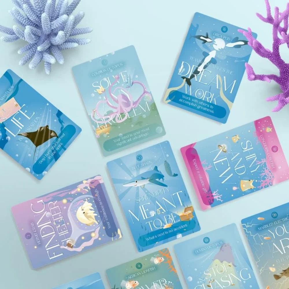 10.4*7.3cm sotto la superficie Oracle Deck 44 pezzi di carte