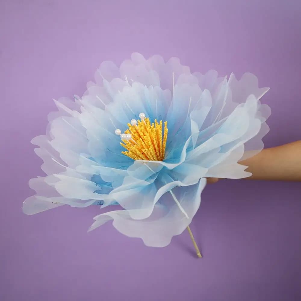 50cm Artificial Realistic Peony Outdoor Floor Display Large Flower Head Layered Fluffy Petals Home Party Decoration Fake Flowers