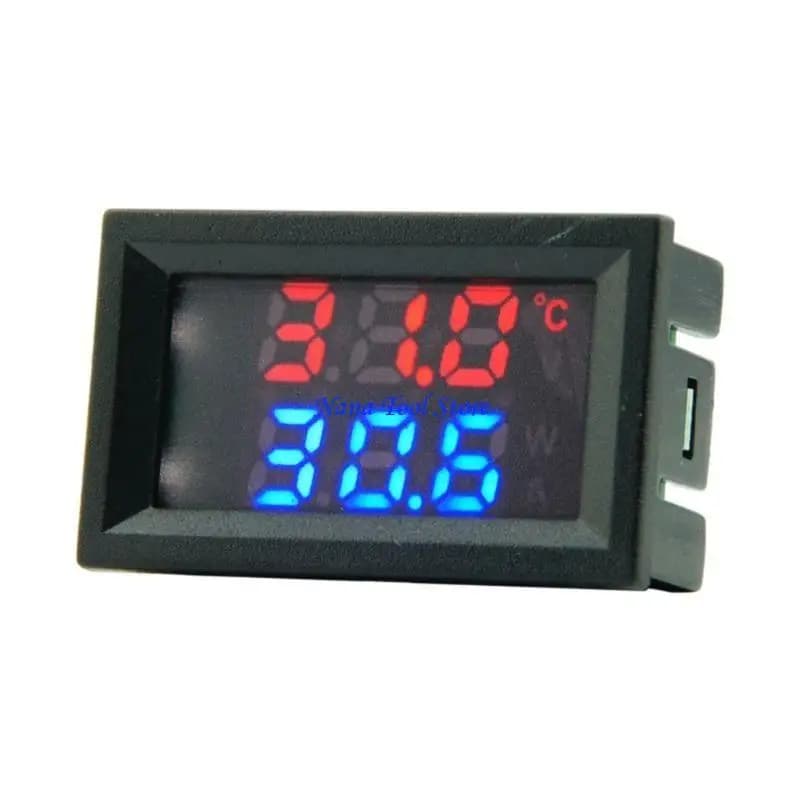 Mini termometro digitale a corrente continua 4-28V 31GJ a doppio display con misuratore tensione Tester per sensore per