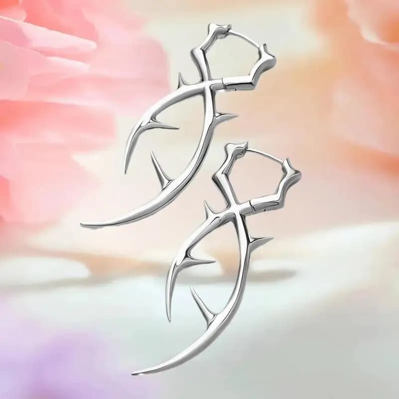 New Punk Goth Hip Hop Irregular Thorn Dangle Drop Earrings Cool For Women Men Earrings Charms Fashion Jewelry Y2K Ins Gift
