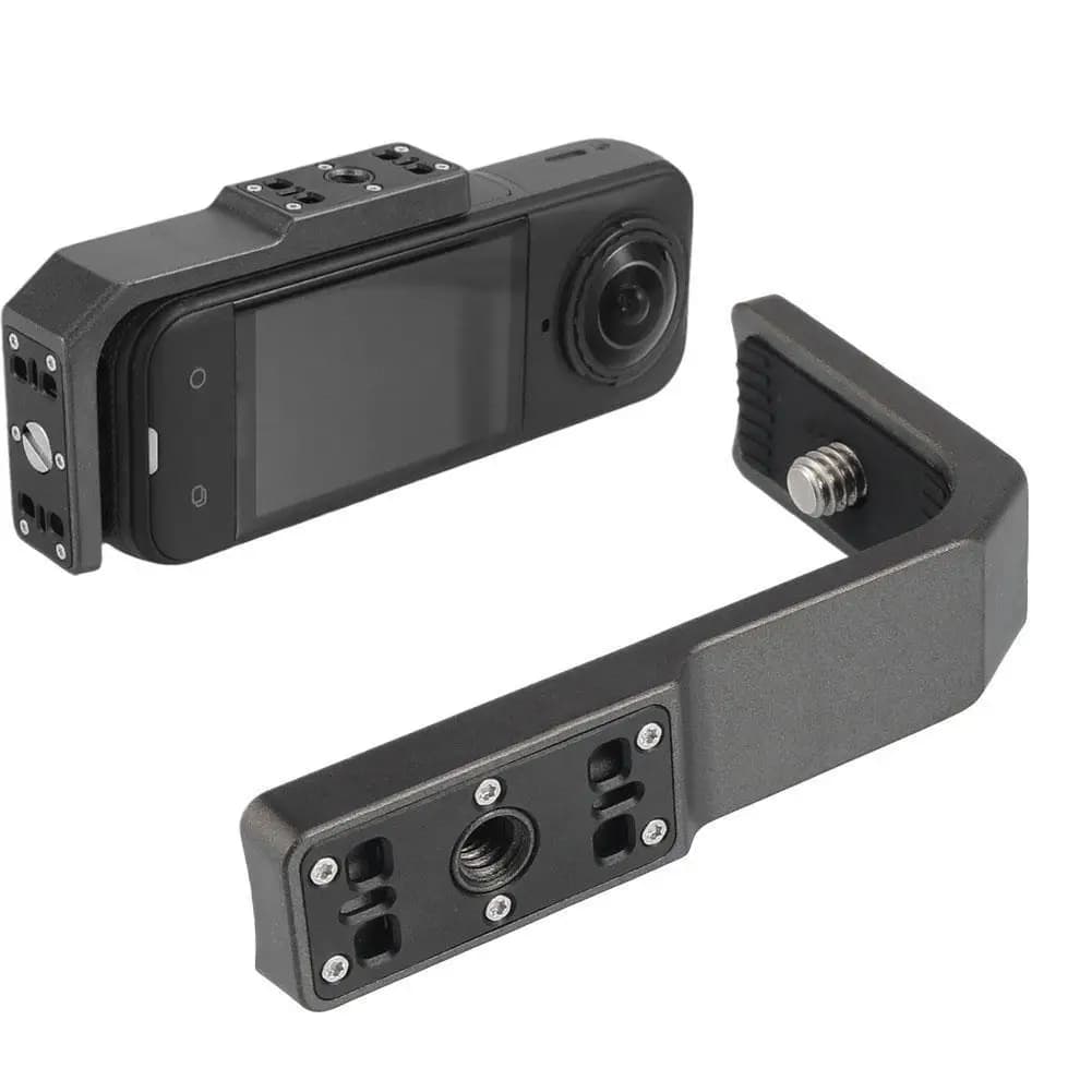 Staffa a sgancio rapido per Insta 360 X3/X4/X5 Per riprese verticali orizzontali Staffa adattatore a forma di L Telecamera a movimento panoramico