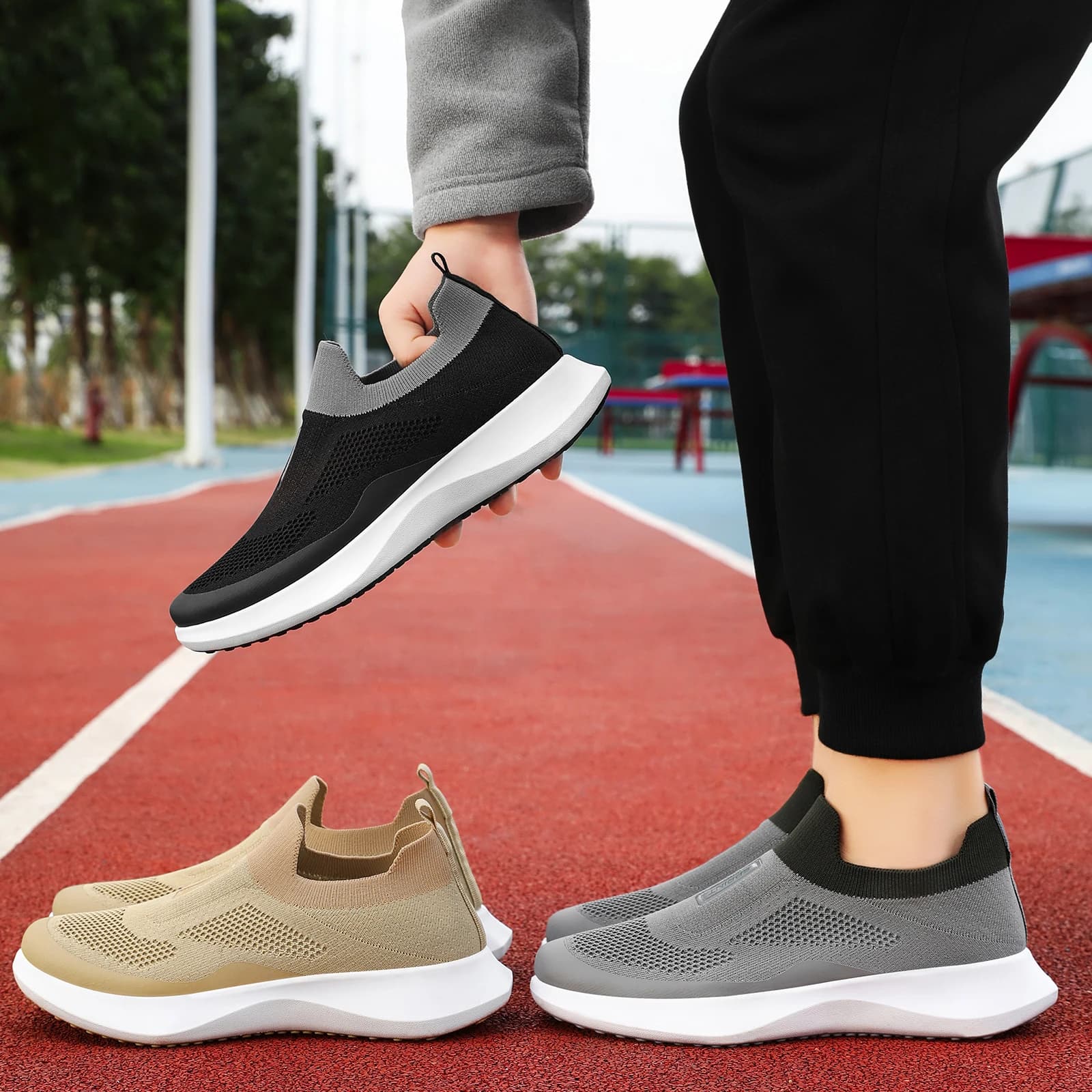 Mocassini casual da uomo, con eleganti suole morbide e comode da indossare.