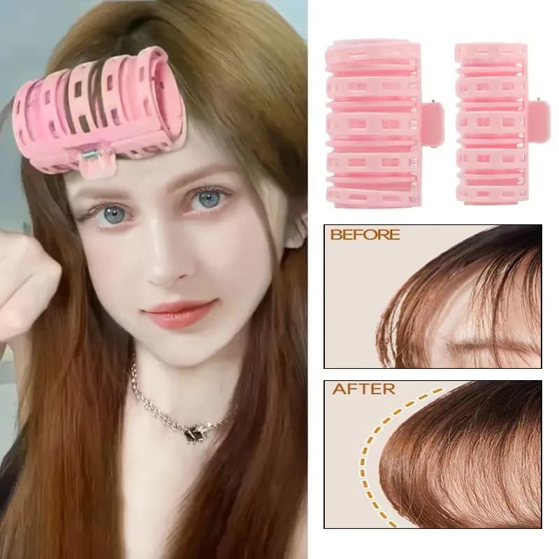 1/2 pezzi clip volumizzanti per radici senza calore per volume istantaneo e onde naturali bigodino per capelli autoadesivo rullo arricciacapelli con frangia d'aria pigra