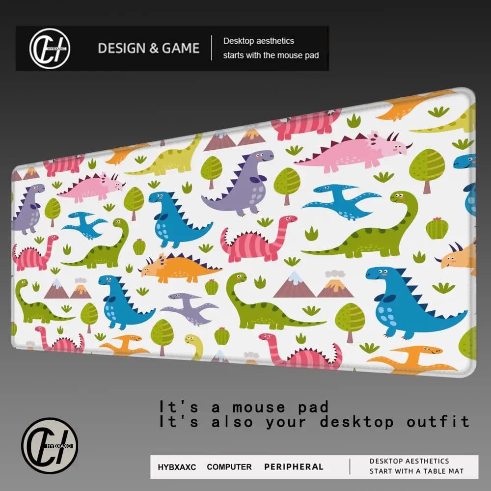 HYBXAXC Non-slip Gaming Mause Pad for Computer Mouse Mats 3D Cartoon Dinosaur Office Accessories for Mat Gamer Keyboard Mousepad