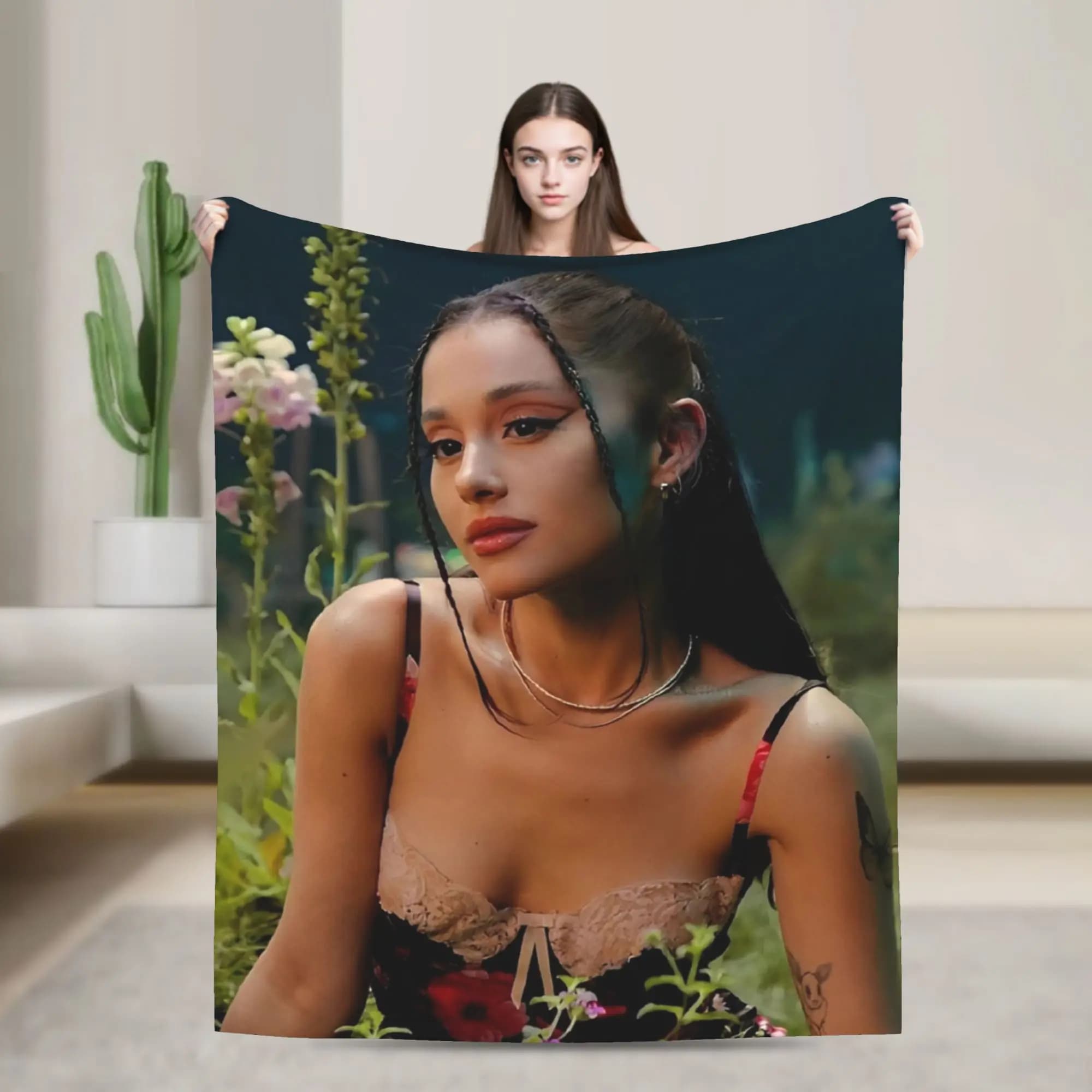Coperte Ariana Grande in pile per primavera/autunno, leggere e traspiranti, ideali per letto e camera da letto