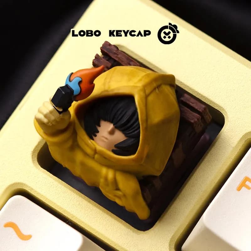 Keycaps Meccanici Personalizzati DIY Little Nightmares Six per Tastiera Meccanica a Sei Assi, Regalo Giocattolo per PC