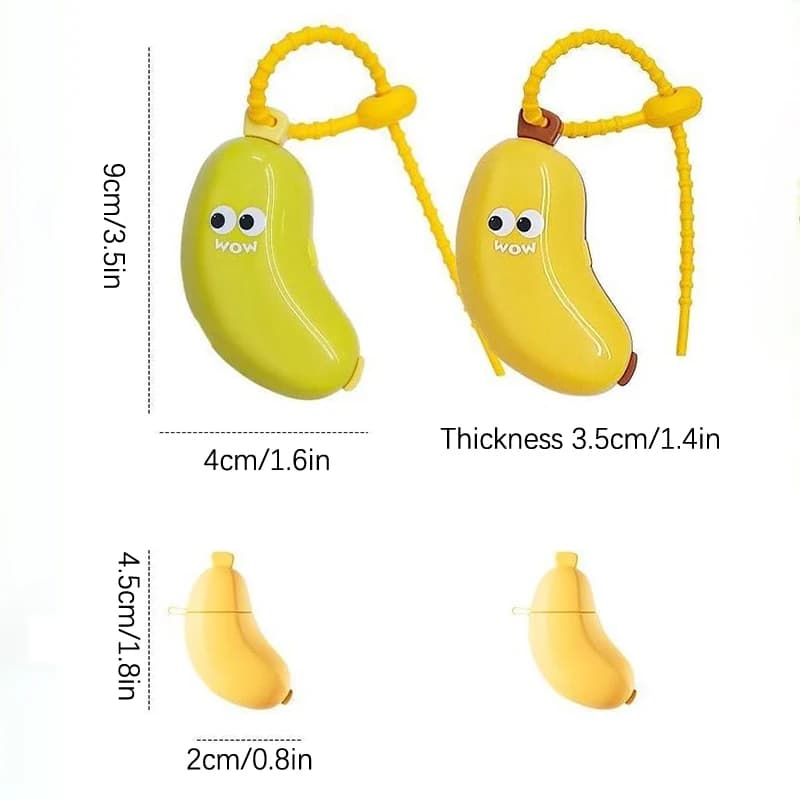 Toothbrush Dust Clamp Portable Travel Style Storage Box Banana Toothbrush Head Protective Cover With Toothpaste Compartment