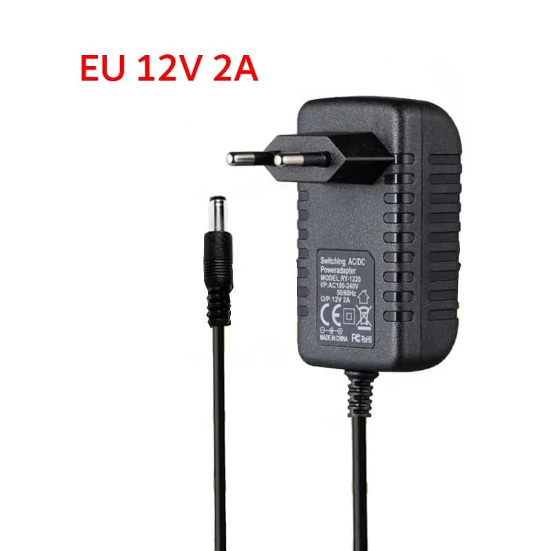AC 110 V ~ 220 V A DC12V Alimentatore Switching 2A Adattatore di Alimentazione 2.1mm * 5.5mm Trasformatore di Illuminazione Spina UE Per La Luce A LED CCTV telecamera