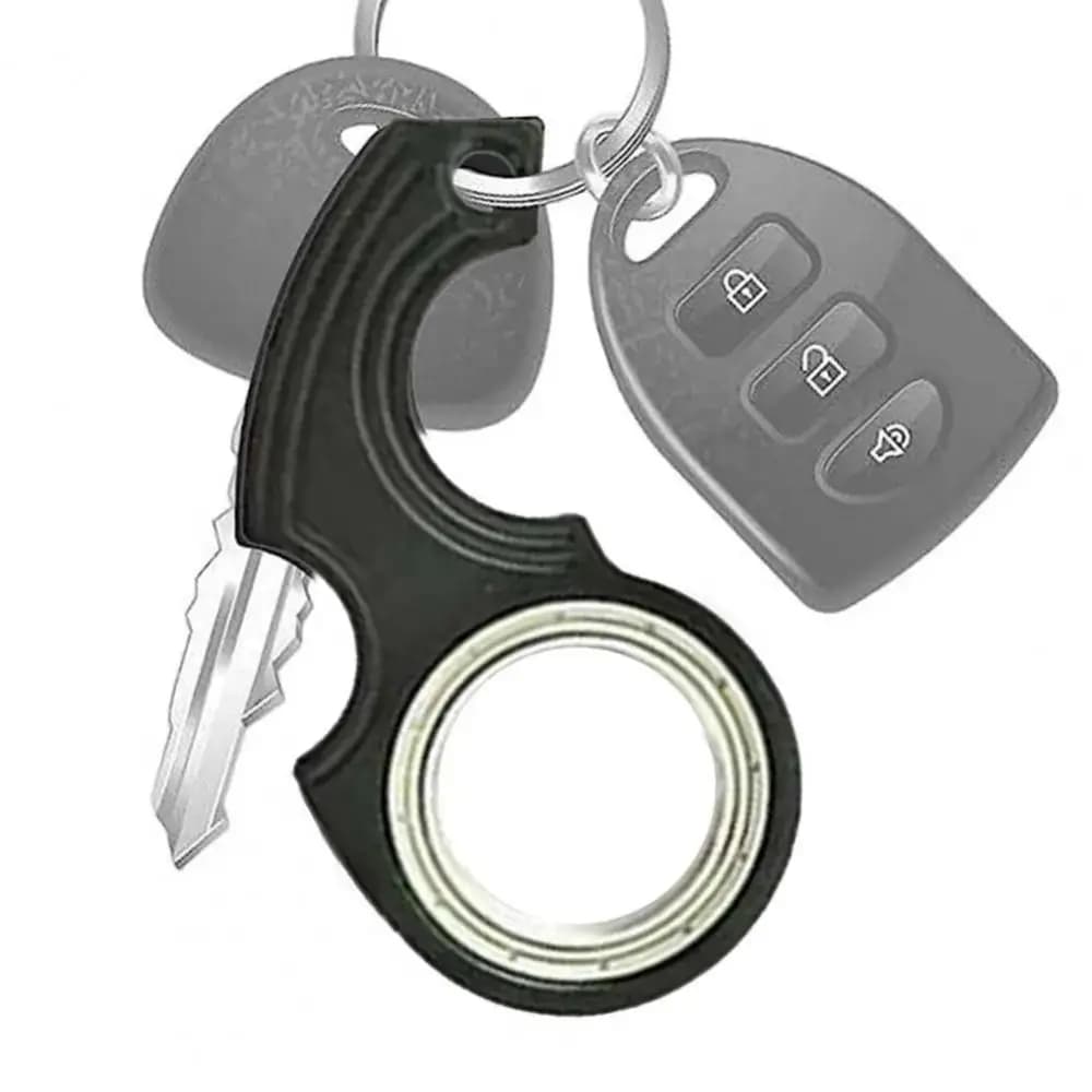 Relieve Boredom Revolve Fingertip Keyring Anti-Anxiety Luminous Fidget Spinner Keychain Light Trendy Creative