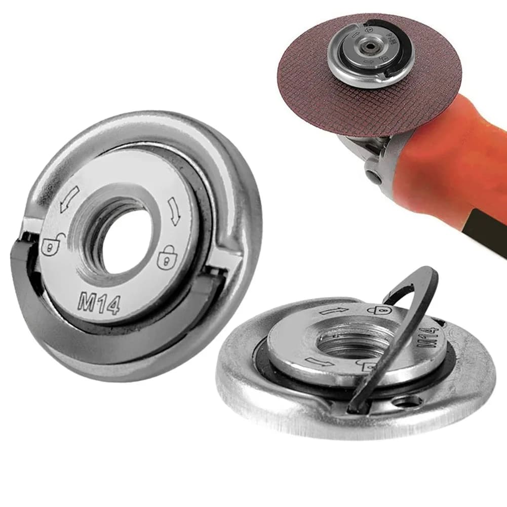 Angle Grinding Machine M14 Self-locking Grinding Machine Quick Release Pressing Plate Electric Spindle with Flanged nut