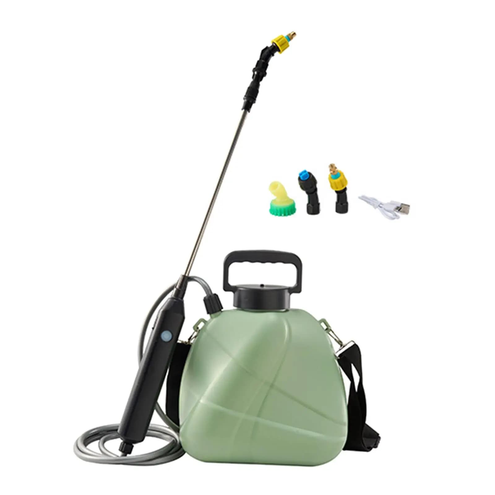 Spruzzatore Elettrico per Piante da 5 Litri Multiuso con Tracolla e Asta Telescopica per Giardinaggio e Pulizia, Leggero