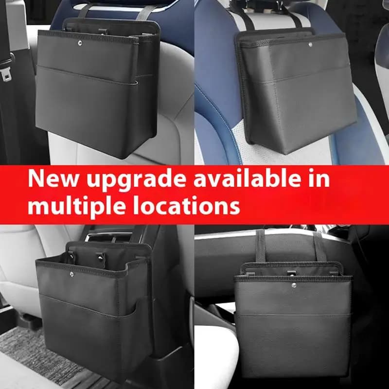 Pattumiera per veicoli Pattumiera per auto per sedile posteriore Cestino per rifiuti Portabicchieri Contenitore Borsa portaoggetti in pelle Scatola per fazzoletti Veicolo