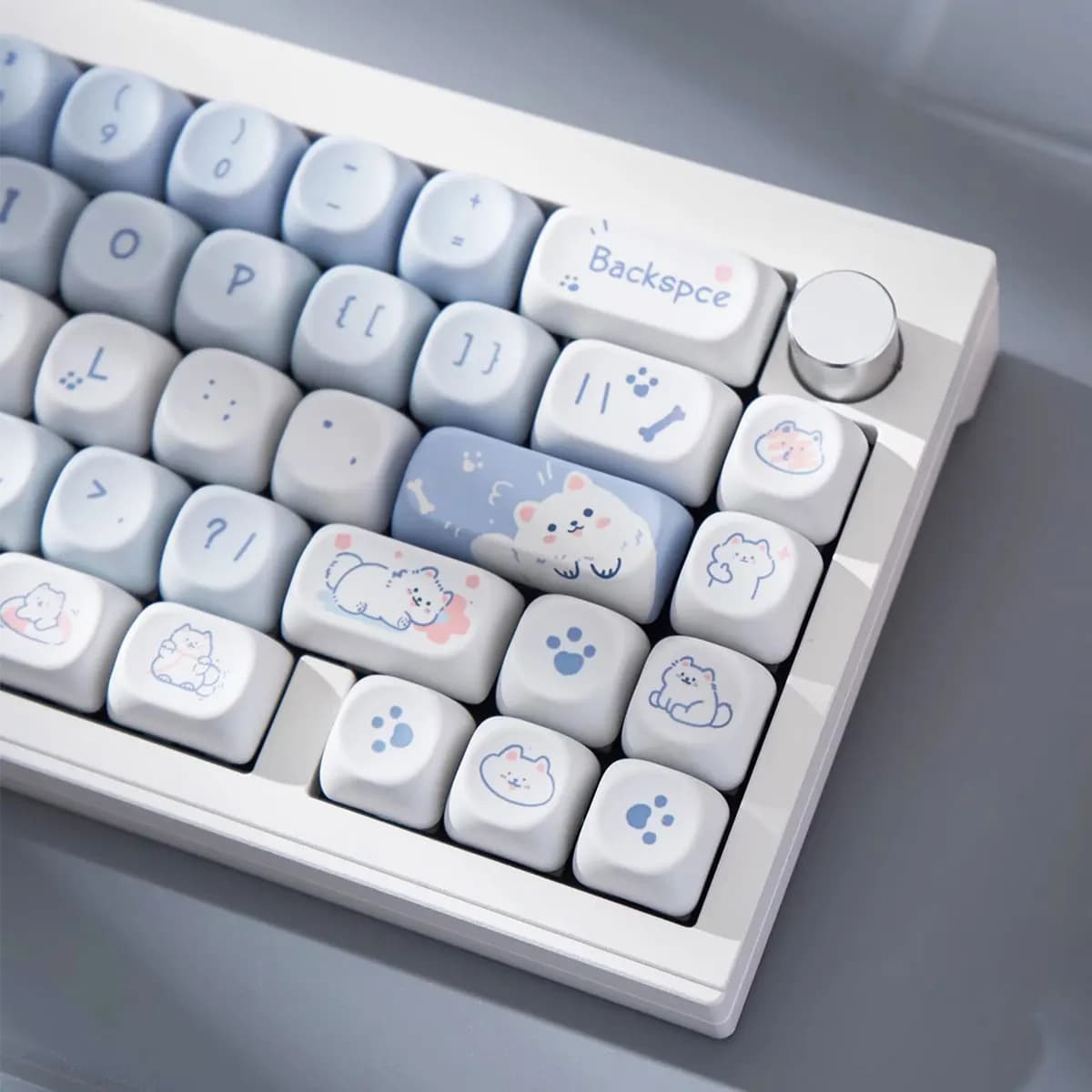 95 buttons artoon with cute cat puppies, GMK PBT keys, MOA profile, color sublimation, for mechanical keyboard DIY, gift for girls