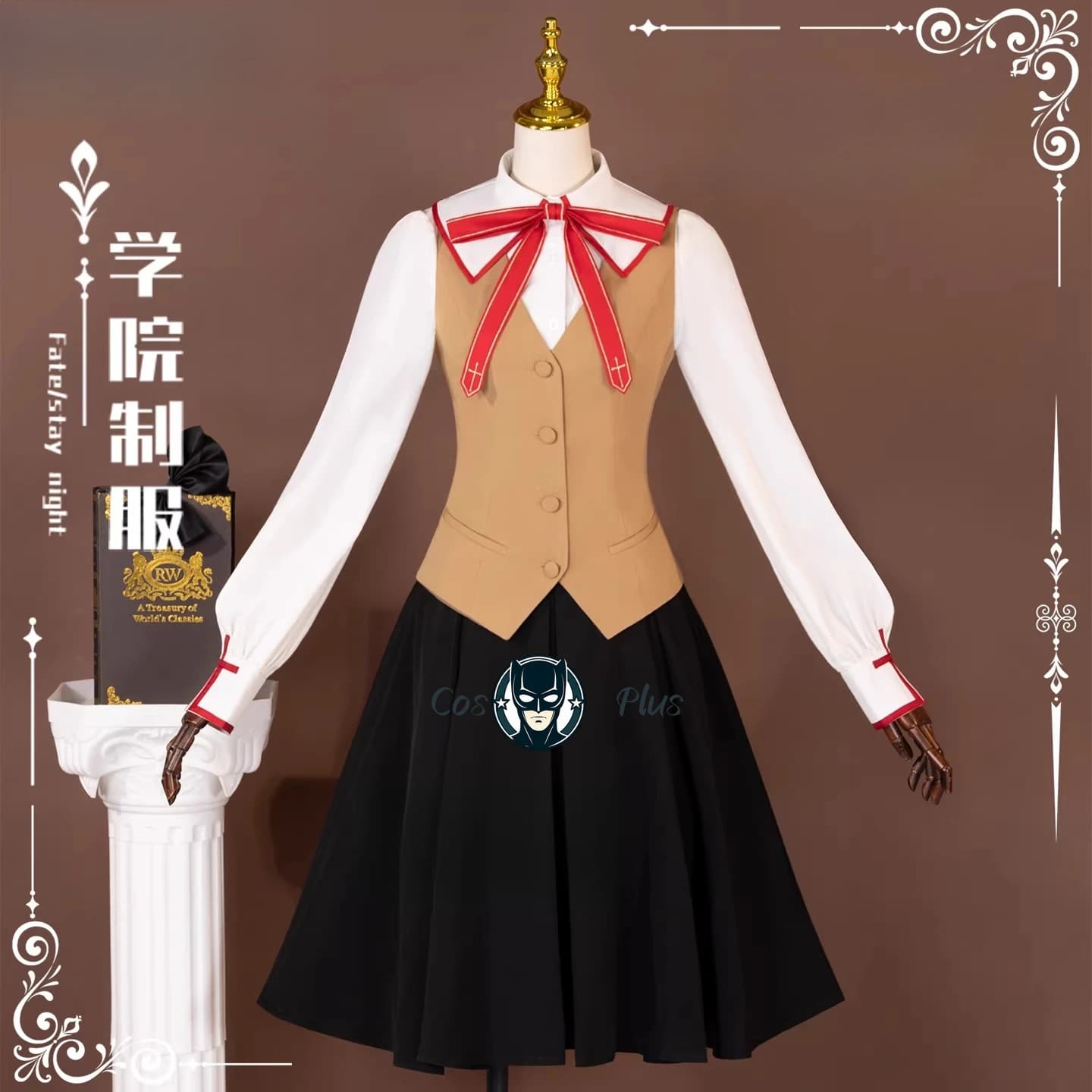 Costume Cosplay Anime Fate/stay night Tohsaka Rin per Donne, Uniforme per Feste, Abbigliamento per Giochi di Ruolo di Halloween