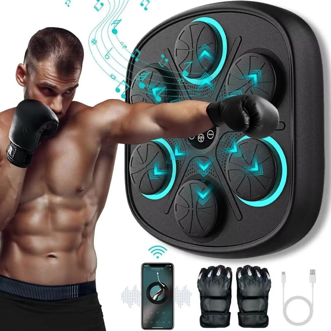 Macchina da Boxe Elettronica a LED per Adulti e Bambini, Allenamento Fitness Domestico con Guanti Premium