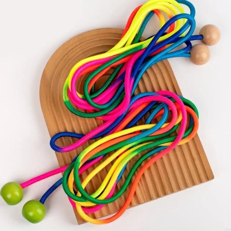 5 m Rainbow Long Corda Jumping Group Jumping Sleeve Wood Jumping Corda Multiplayer Equipment