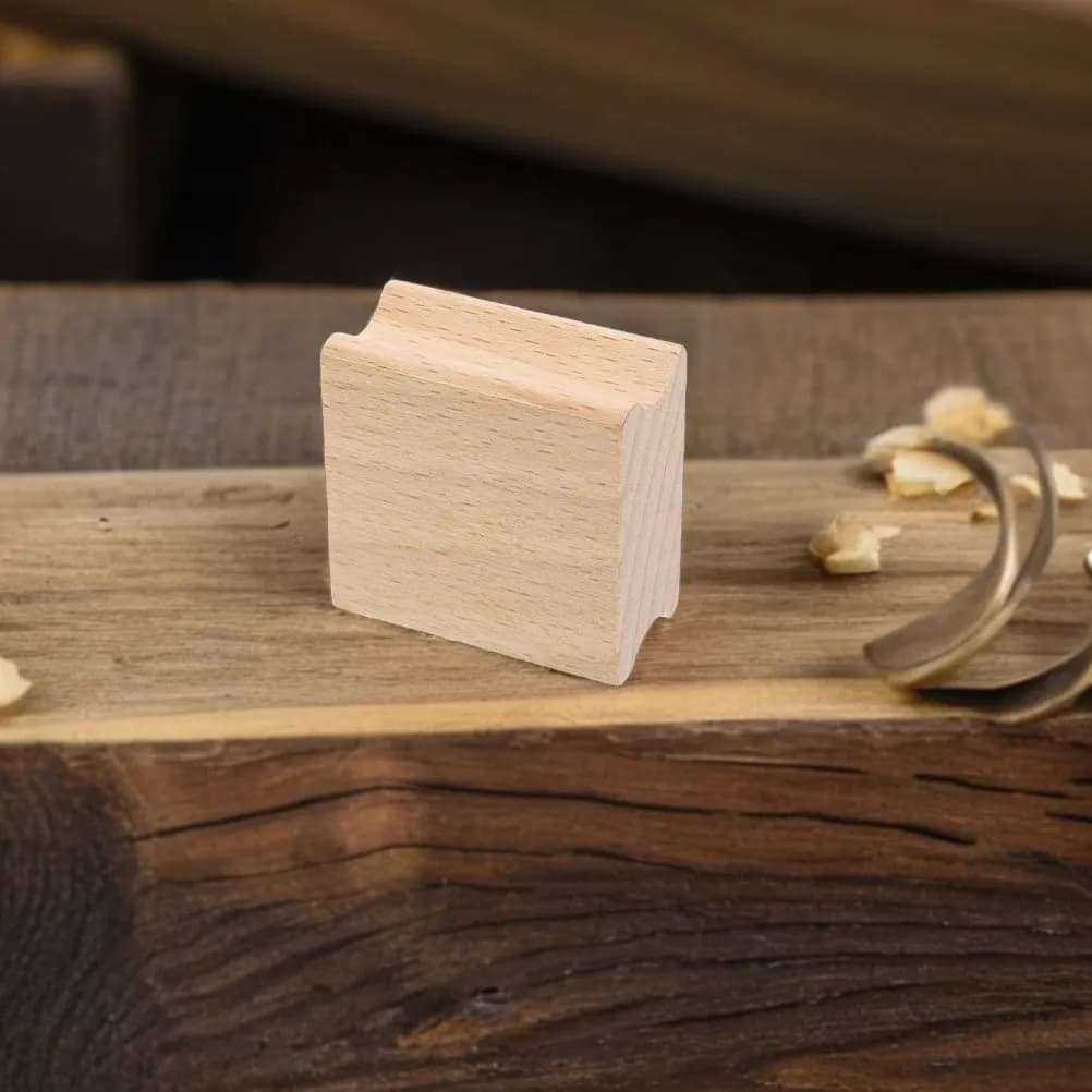Set di 15 Blocchetti in Legno di Faggio per Timbri, Design Unico con Scanalature per Fai-da-Te, Scrapbooking, Sigilli e Incisioni