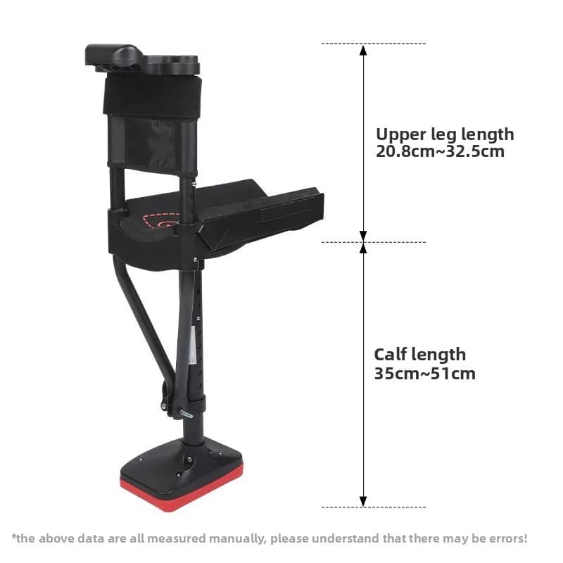 Adjustable Height Ankle Support Walker Boot Non-Slip Single Leg Crutch for Sprained Ankle Fracture Recovery