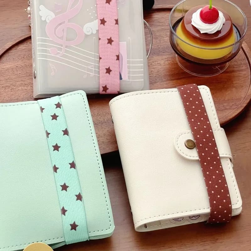 Cinturino elastico con decorazione a stella carina per notebook pianificatore A7 M5 Accessorio di archiviazione stile INS Cinghie Kawaii per Scrapbookin