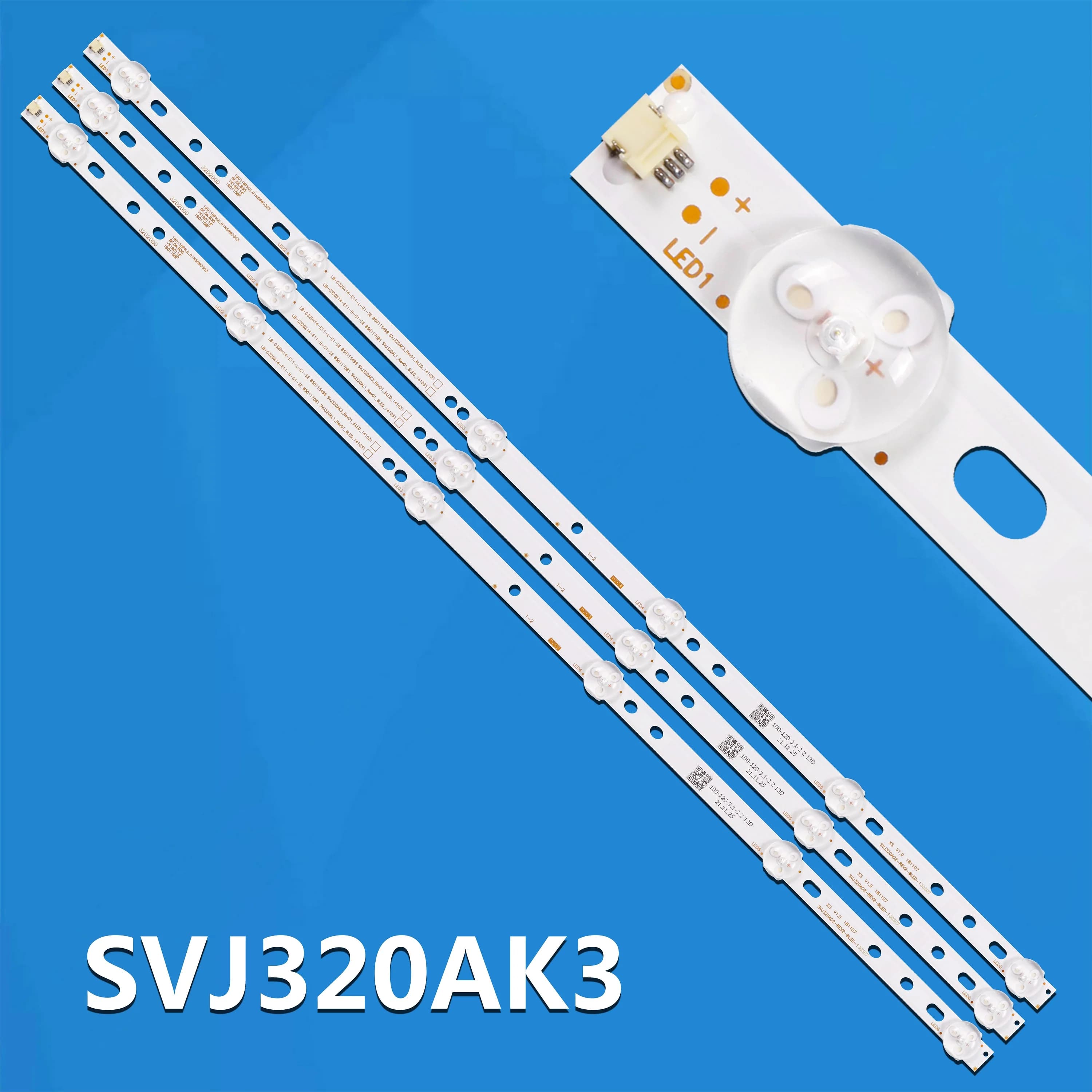 LED Backlight Strip (3) For STV-LED32S22T2 32D2000 32LEC2500 32LEM-3081/T2C LC32T880WL 32LEC2000 SVJ320AK3 SVJ320AL6 SVJ320AG2