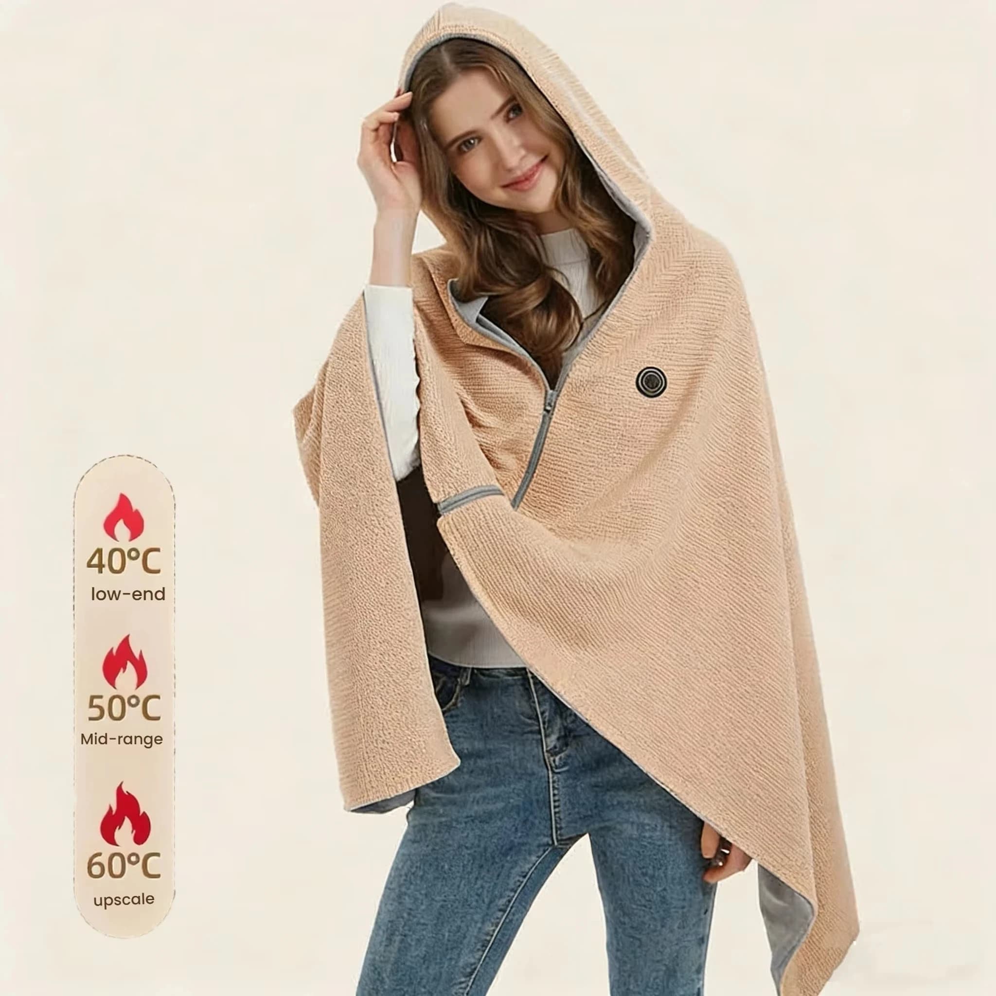 Coperta elettrica USB Coperta calda portatile Lavabile Spalla Ginocchio 2USILE Riscaldamento rapido Inverno Casa Coperta calda da campeggio 2026 Nuovo