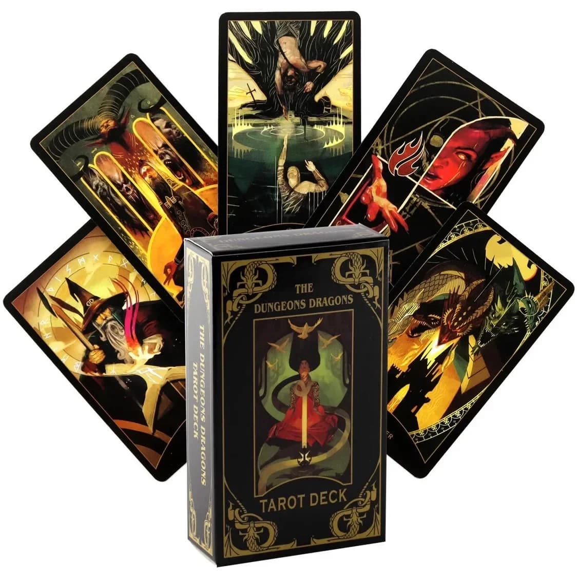 Cartas De Tarot The Dungeon & Dragons Tarot Divinazione Juego De Cartas Favor De Fiesta Juego De Mesa Divertido Juego De Cartas