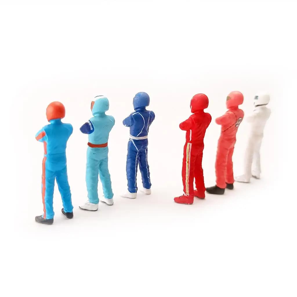 Personaggio in Scala 1:64, Figura Dipinta, Modellino di Pilota di Moda, Decorazione per Micro Paesaggi e Scenari S