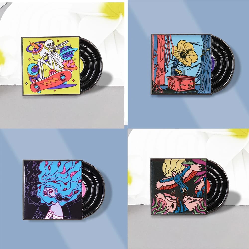 Nuova moda pop rock band album musicale copertina record pin cantante fan collezione distintivo spilla gioielli regalo accessori di abbigliamento
