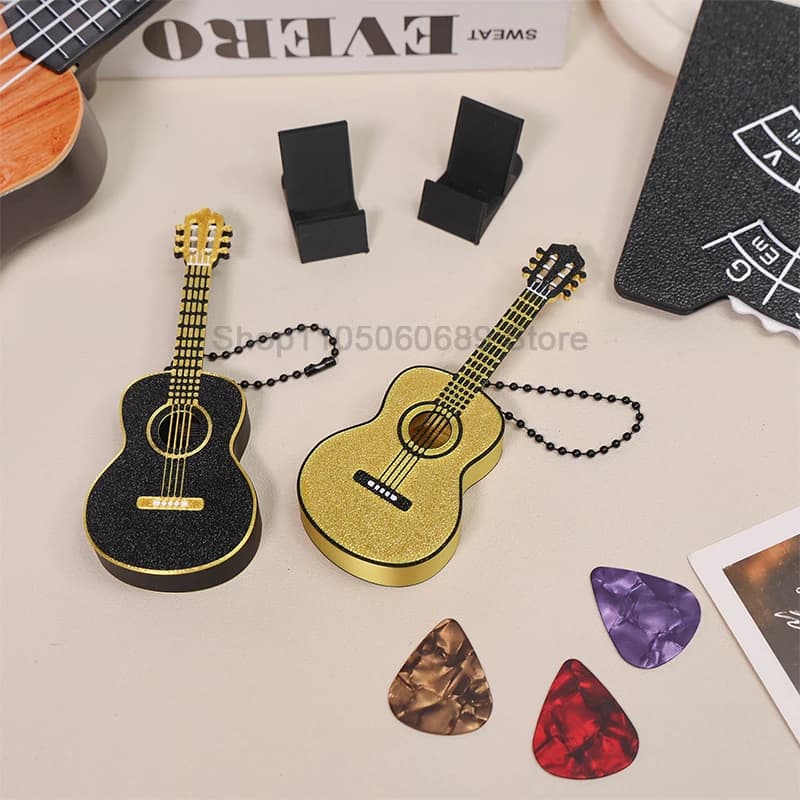 Scatola Portaplettro 3D a Forma di Chitarra con Supporto, Mini Portaplettro Decorativo per Accessori Chitarra