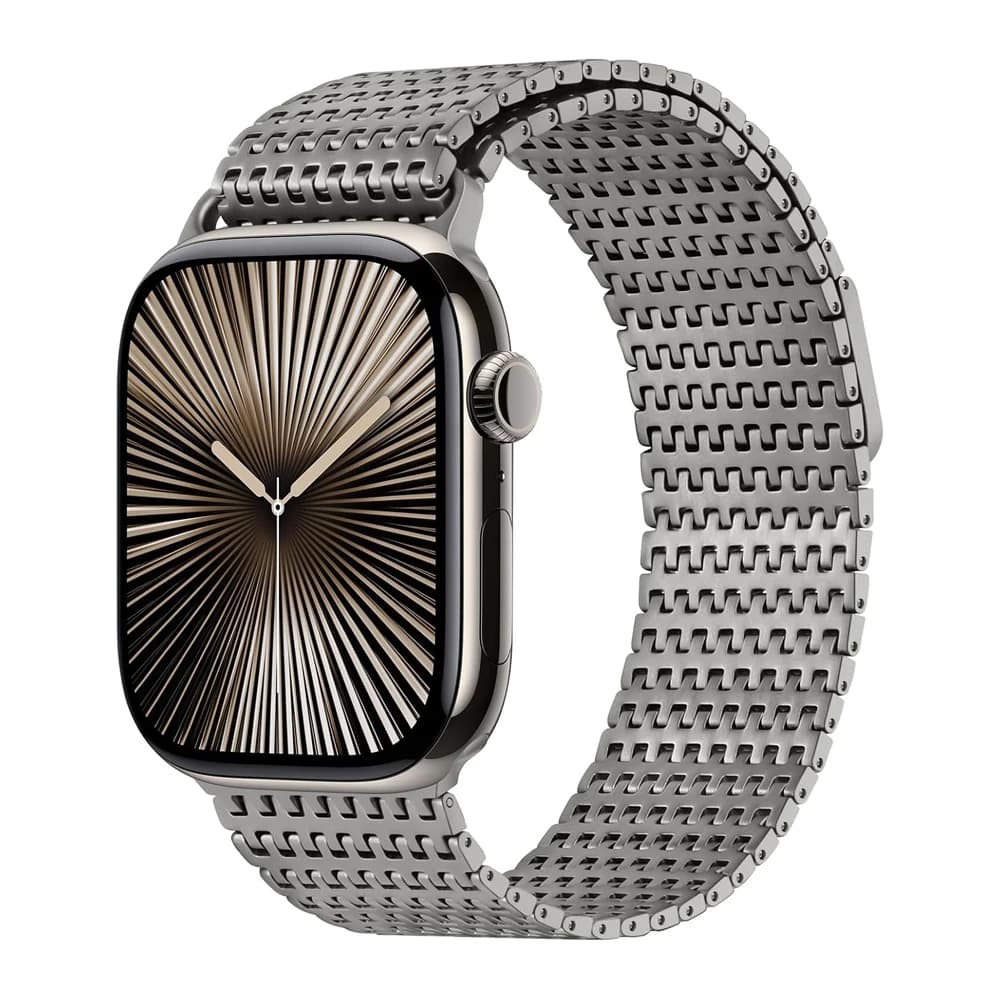 Cinturino ad anello in titanio per cinturino Apple Watch 46mm 49mm 45mm 44mm 42mm Bracciale correa magnetico serie iWatch 10 9 8 7 6 5 4 SE Ultra