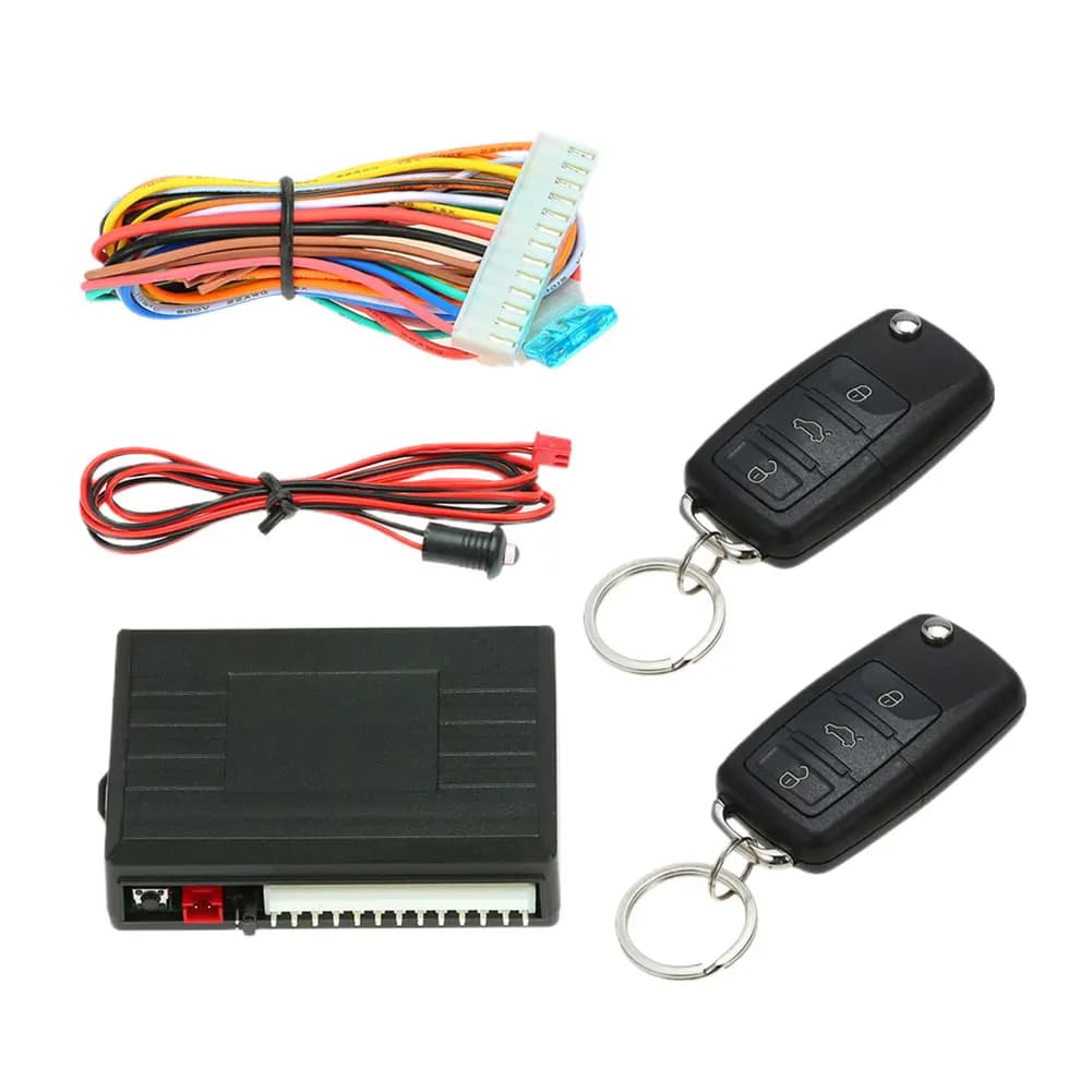 Kit Chiusura Centralizzata Auto 12V con Telecomando 433.92MHz, Sistema di Sicurezza Universale Fai-da-Te per Auto, Sistema di Allarme Auto