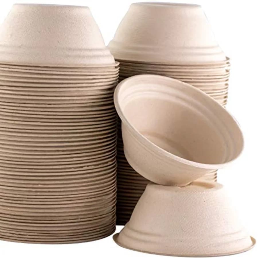 Ciotole per Animali Domestici Biodegradabili Monouso in Carta Kraft Color Tan, Grado Veterinario, Confezione da 0 Pezzi, 8 Oz/1 Tazza. Ciotole per cibo e acqua non tossiche per cuccioli, Small D