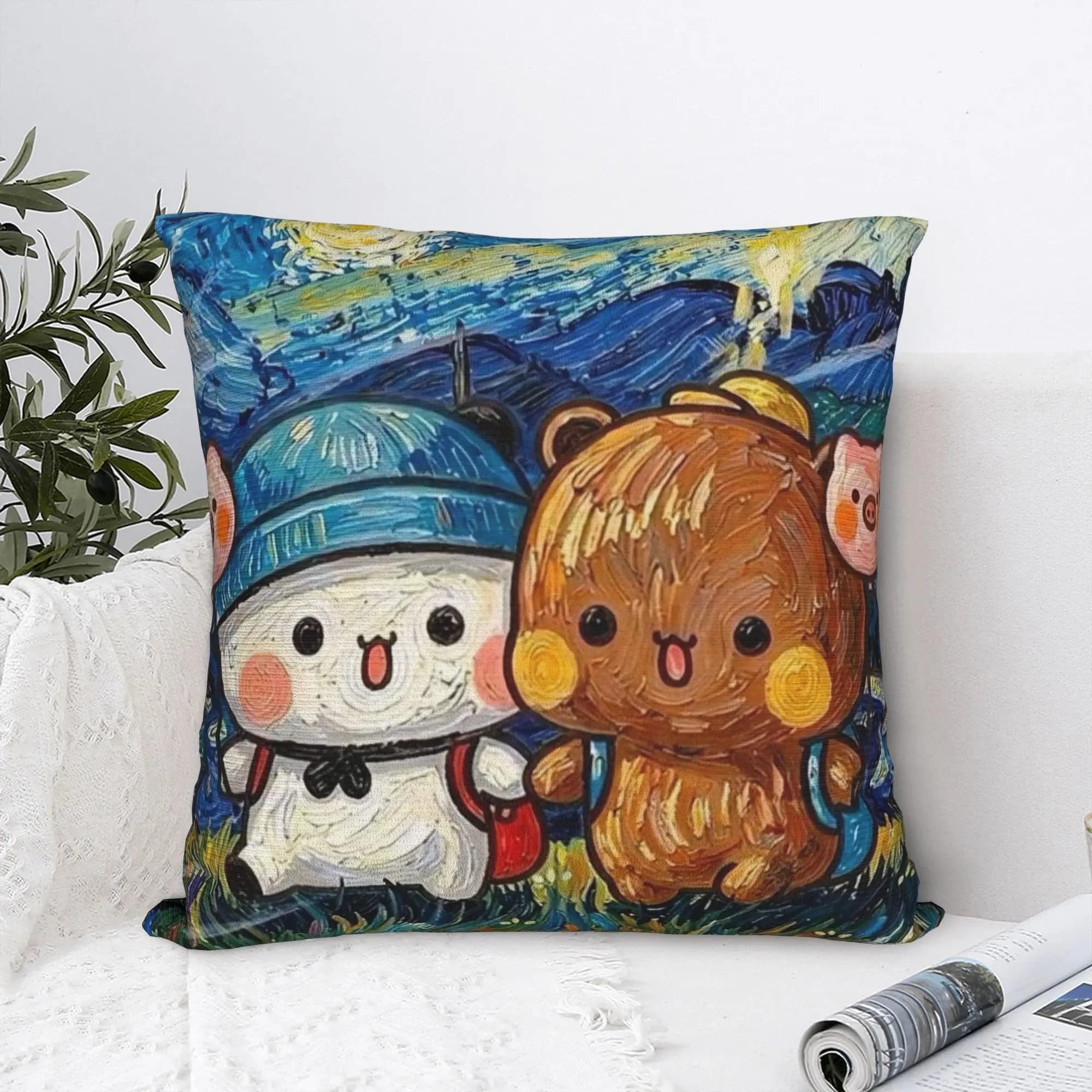 Pillow Case 3D Print Kawaii Bubu & Dudu Comfy Pillow Cover For Sofa Car Home Decor Novelty Pillowcases