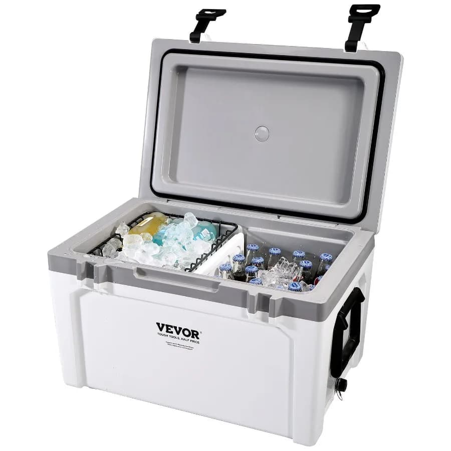 Borsa Termica Portatile Isolata da 52 Litri, Contiene 50 Lattine, Mantiene il Ghiaccio per 24 Ore, con Maniglia Resistente, Contenitore per Ghiaccio e Pranzo per Campeggio