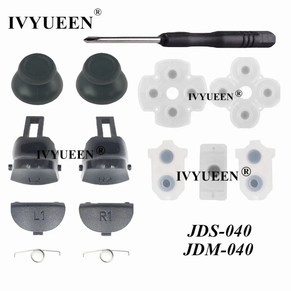 IVYUEEN R2 L2 L1 R1 Trigger Pulsanti Mod Kit per PlayStation 4 PS4 Pro Slim Controller Analogico Stick Caps JDS 055 050 040 030 011