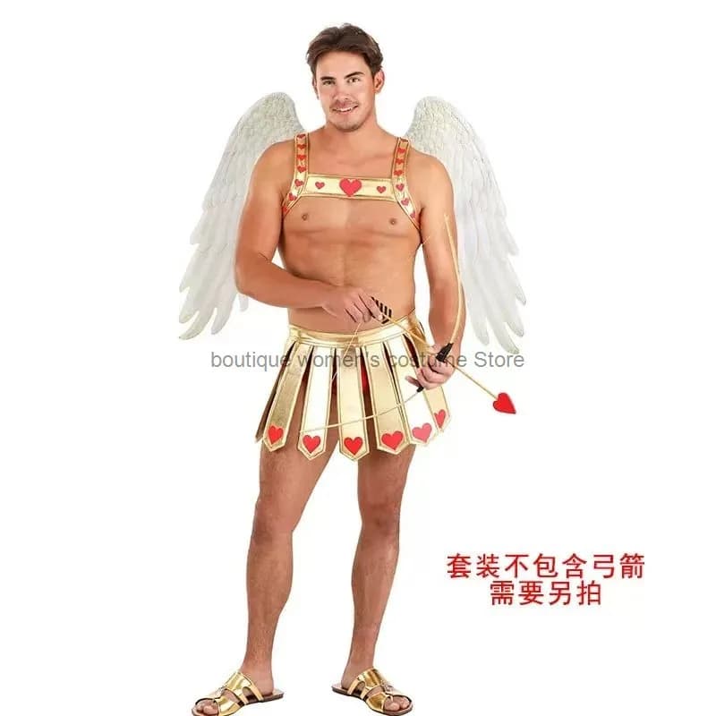 Costume da Cupido Dio dell'Amore per Adulti, per Halloween, Carnevale, Festival, Feste in Bar, Spettacoli sul Palco