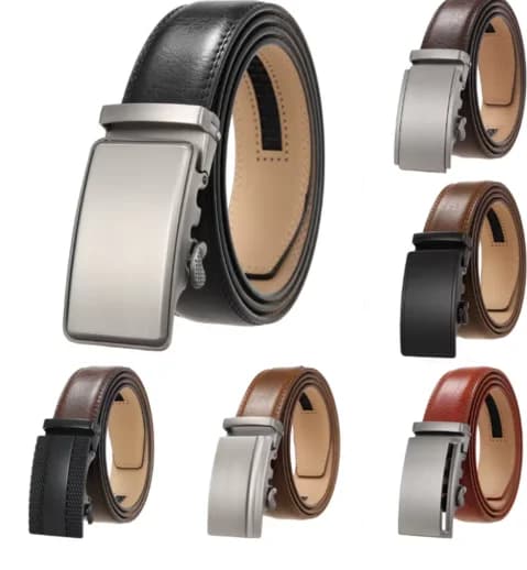 3.5cm Men's Genuine Leather Belt Fashion Automatic Buckle Belt for Popular Business High Quality Male Belt black Brown
