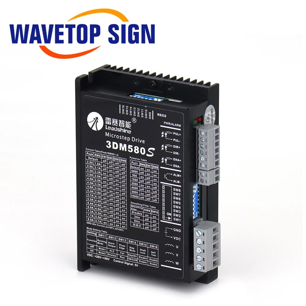 Driver Stepper Trifase Leadshine 3DM580S + Motore 573S09-L 573S15-L per Macchina da Taglio e Incisione Laser CO2
