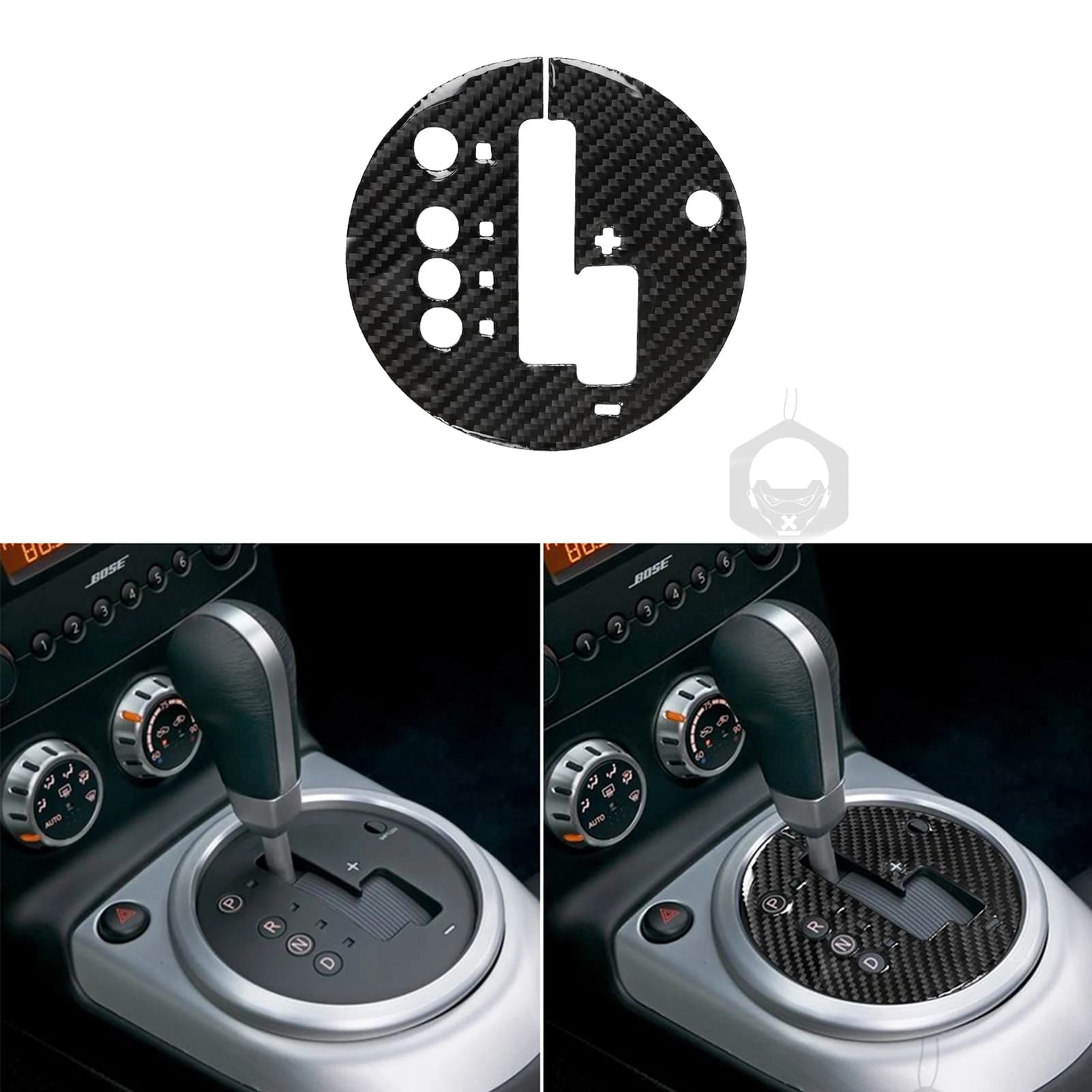 For Nissan 350Z Z33 Accessories 2003-2009 Refit Carbon Fiber Gear Center Trim Cover Panel Interior Accessories Wall decal