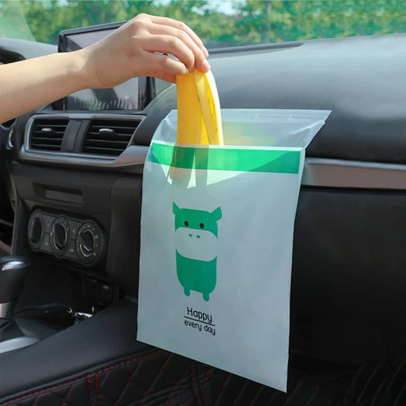 Car Trash Bag Disposable Self-Adhesive Garbage Can for Auto Seat Back Hanging Trash Bag Office Kitchen Garbage Storage Bag