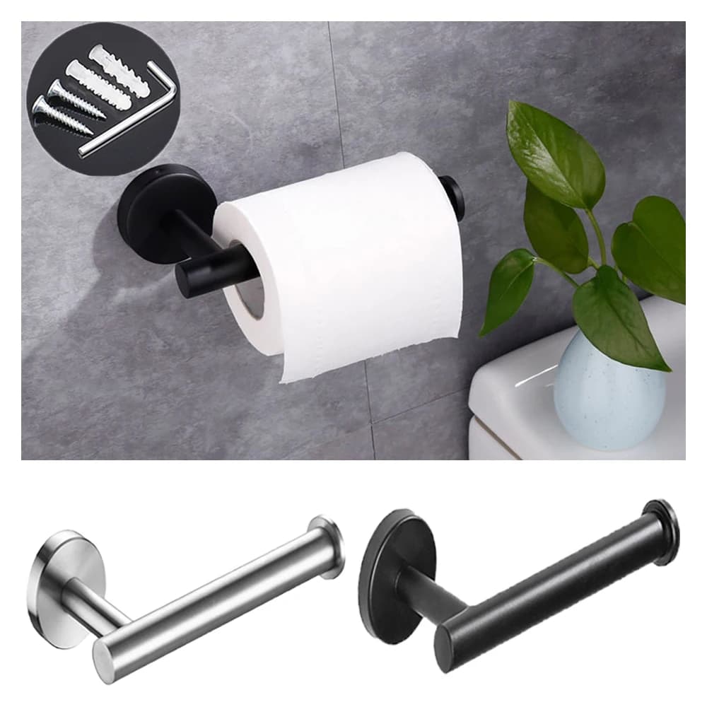 Porta carta igienica senza trapano SUS304 Montaggio a parete Punch Porta asciugamani in acciaio inossidabile Anello Dispenser per rotoli di carta per bagno Cucina