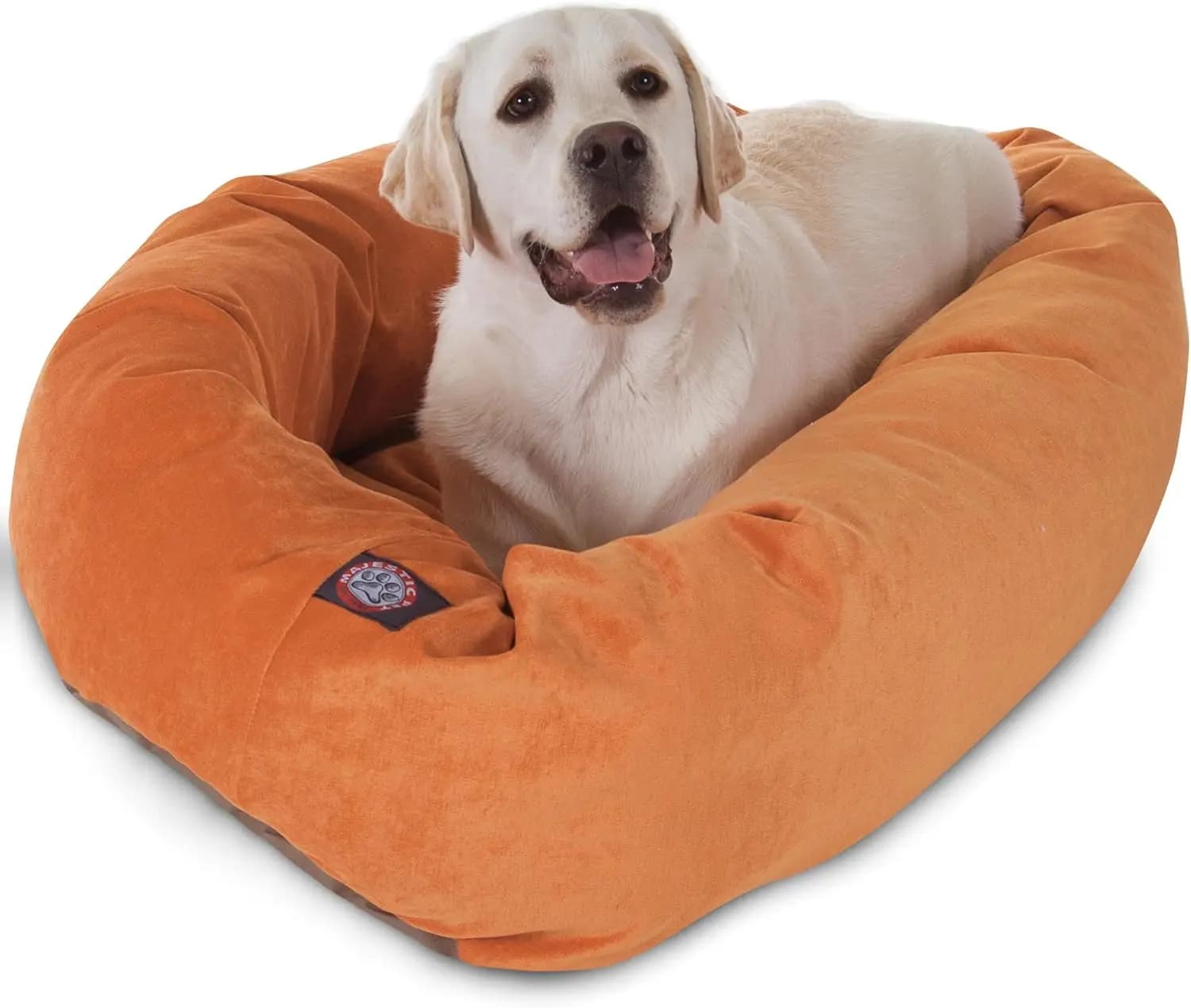 Cuccia per Cani Calmante in Micro Velluto da 40 Pollici Lavabile - Cuccia Rotonda Morbida e Accogliente con Supporto per la Colonna Vertebrale e per il Testa - Cuccia a Ciambella Soffice