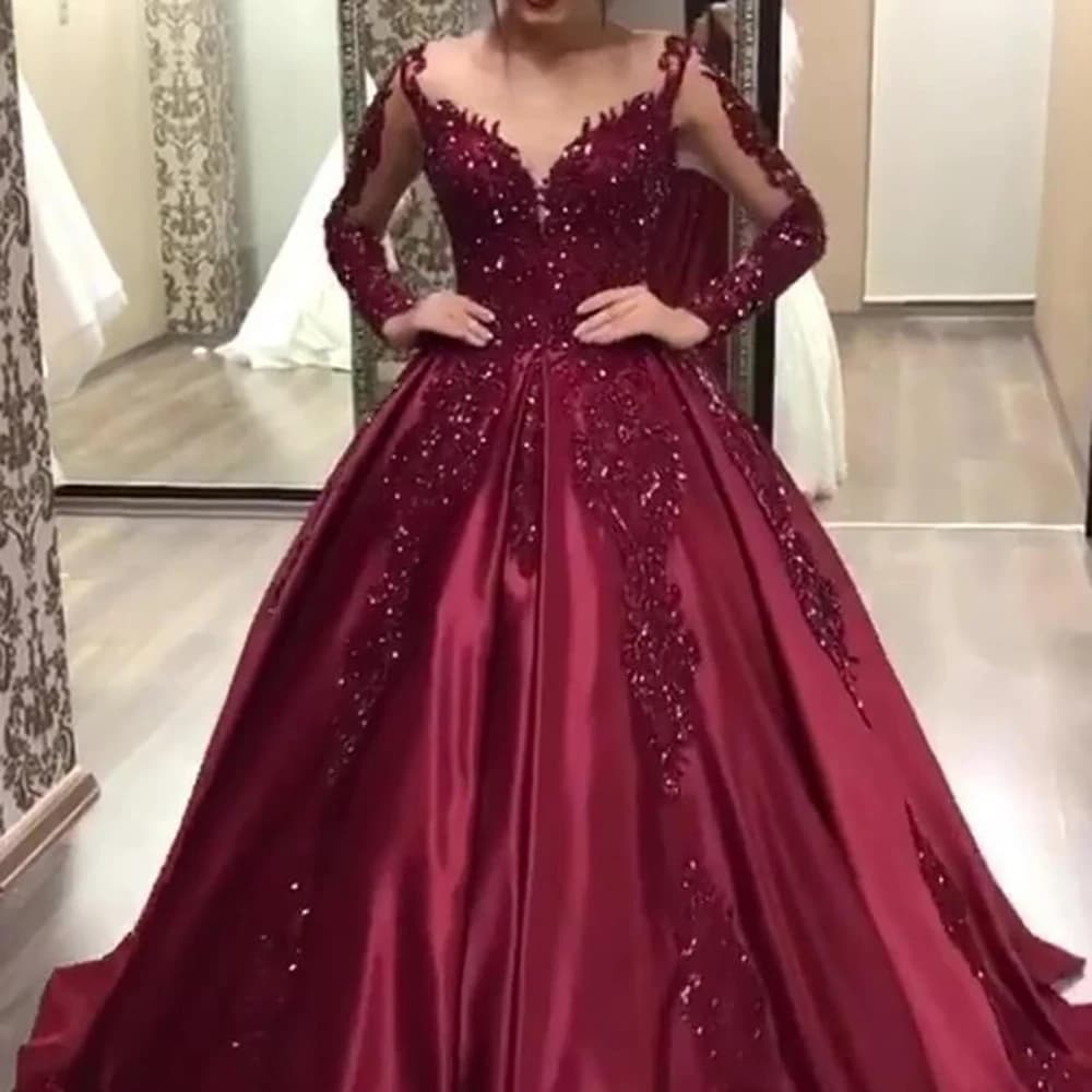 Women Elegant Luxurious Lace Sequins Evening Gown Mesh See-through Long Sleeve Slim Female Prom Party Wedding Guest Maxi Dresses