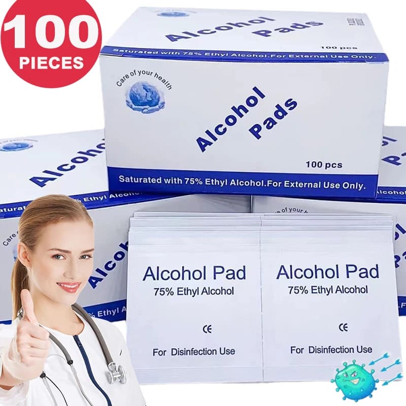 Dischetti disinfettanti monouso in cotone con alcol Salviette per la pulizia del telefono cellulare/schermo della fotocamera Maniglia della porta Salviette alcoliche compresse