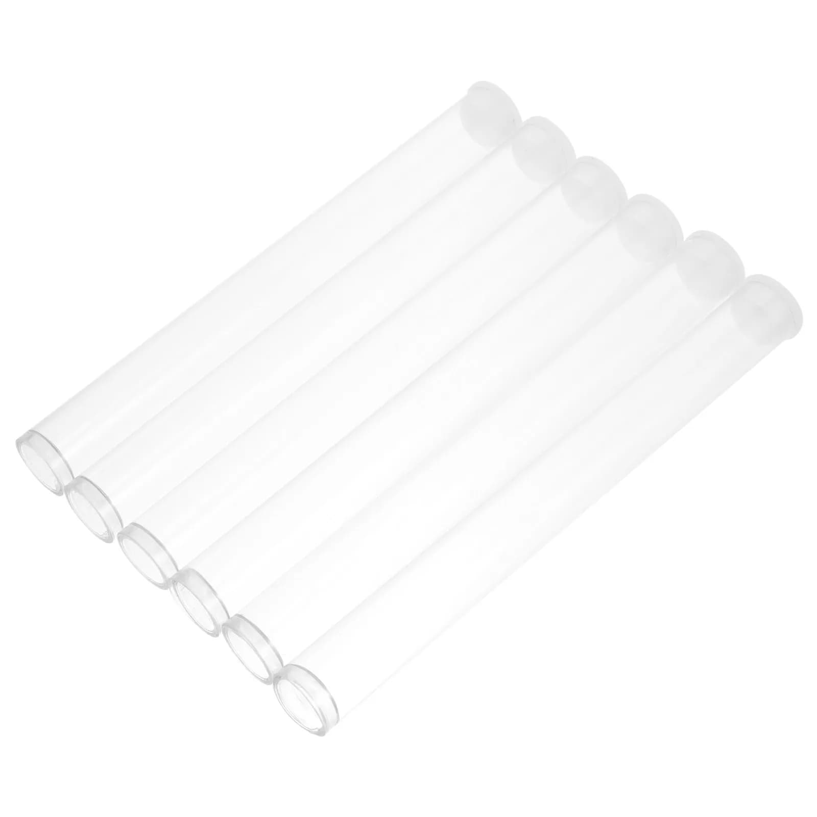 Set di 6 tubi per incenso in acrilico trasparente per conservare bastoncini di incenso, bastoncini aromatici e articoli profumati, leggeri e portatili