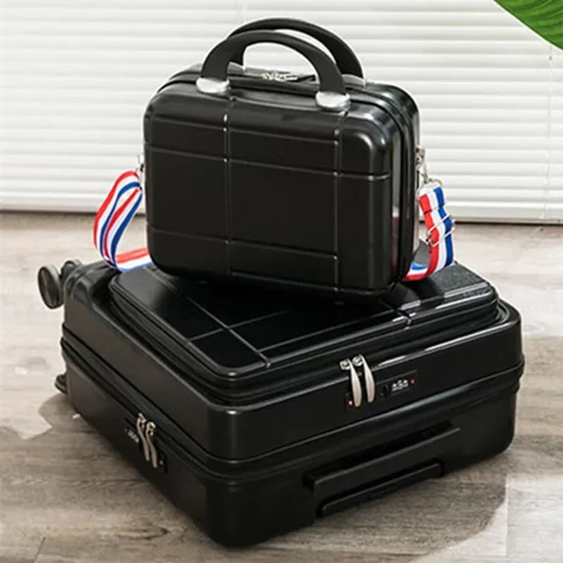 Valigia Trolley per Affari, Porta Computer, Scatola Portaoggetti, Bagaglio 18 Pollici con Serratura a Combinazione, Valigia da Cabina, Set Borsa Cosmetica, Borsa a Tracolla