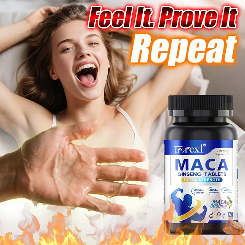 Supplemento da 120 compresse con maca, ginseng, Ashwagandha, esperti clinicamente studiati, migliorano le prestazioni e aumentare le dimensioni
