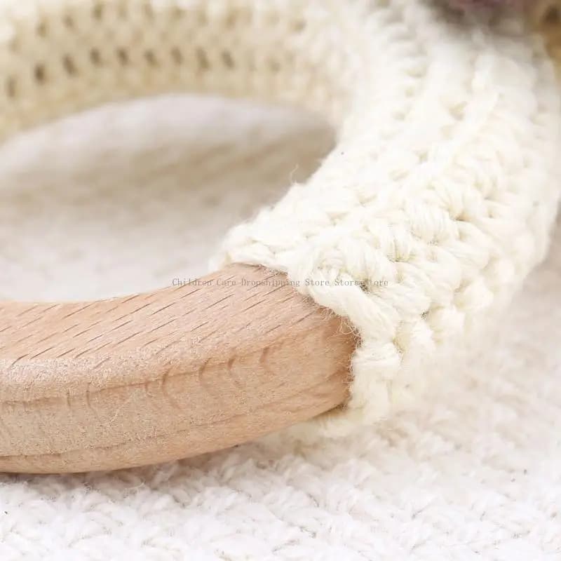 Giocattolo a sonagli con sonaglio fatto a mano in legno per neonati e bambini Durevole