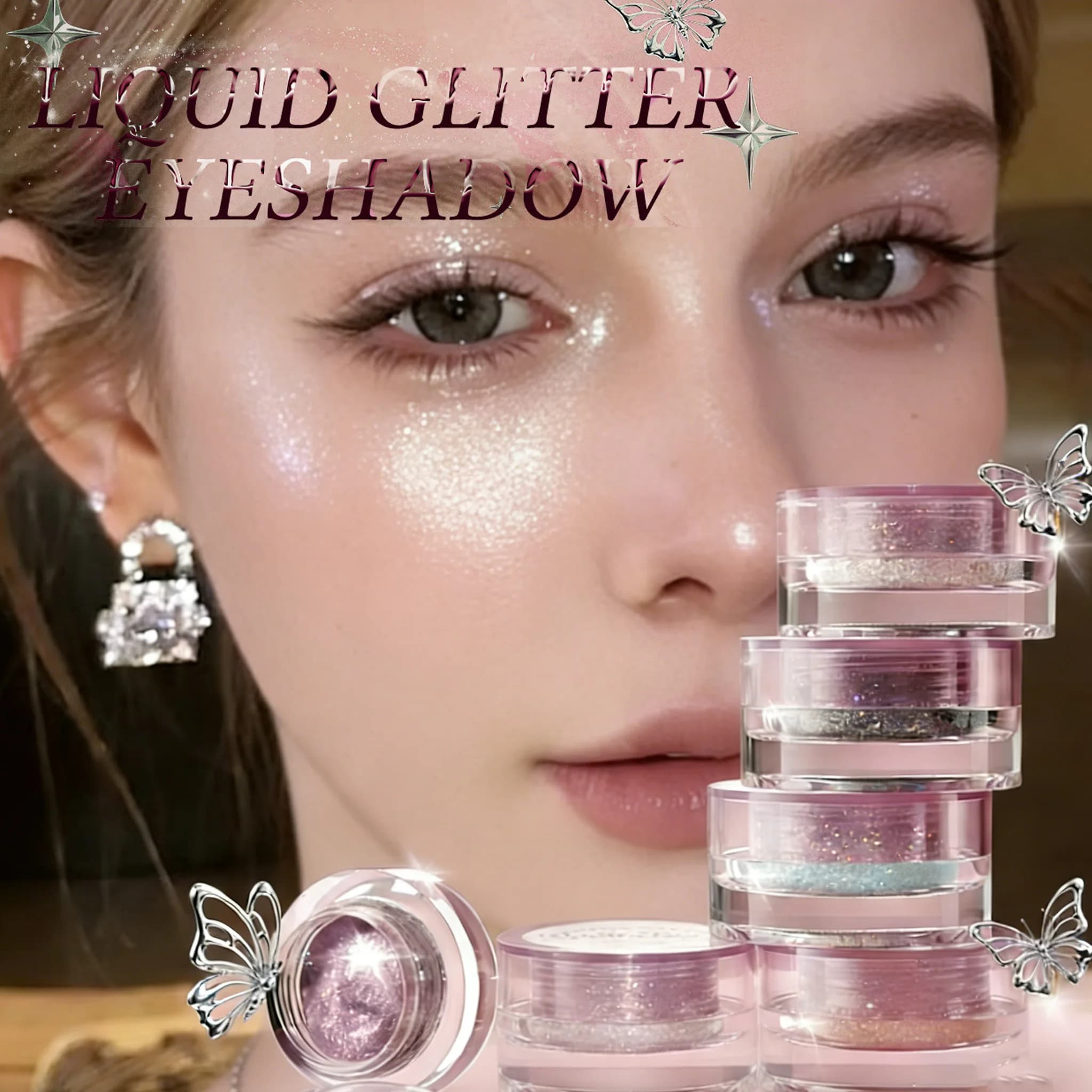 Ombretto liquido a 7 colori Evidenziatore rmt impermeabile, non appiccicoso e ombretto fumoso con cosmetici a colori vivaci
